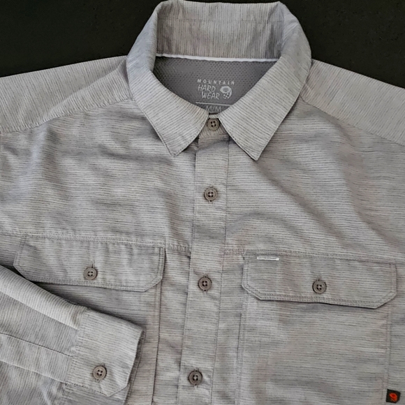 Mountain Hardware Medium Gray Canyon Button Up Long Sleeve Performance S… - Picture 2 of 16